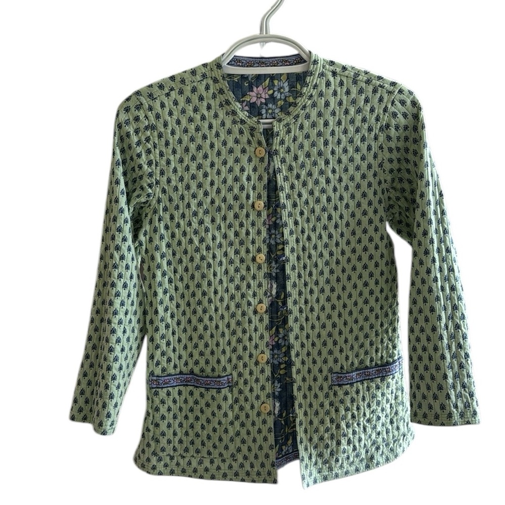 Quilted Reversible Jacket Blue M - Picture 2 of 4